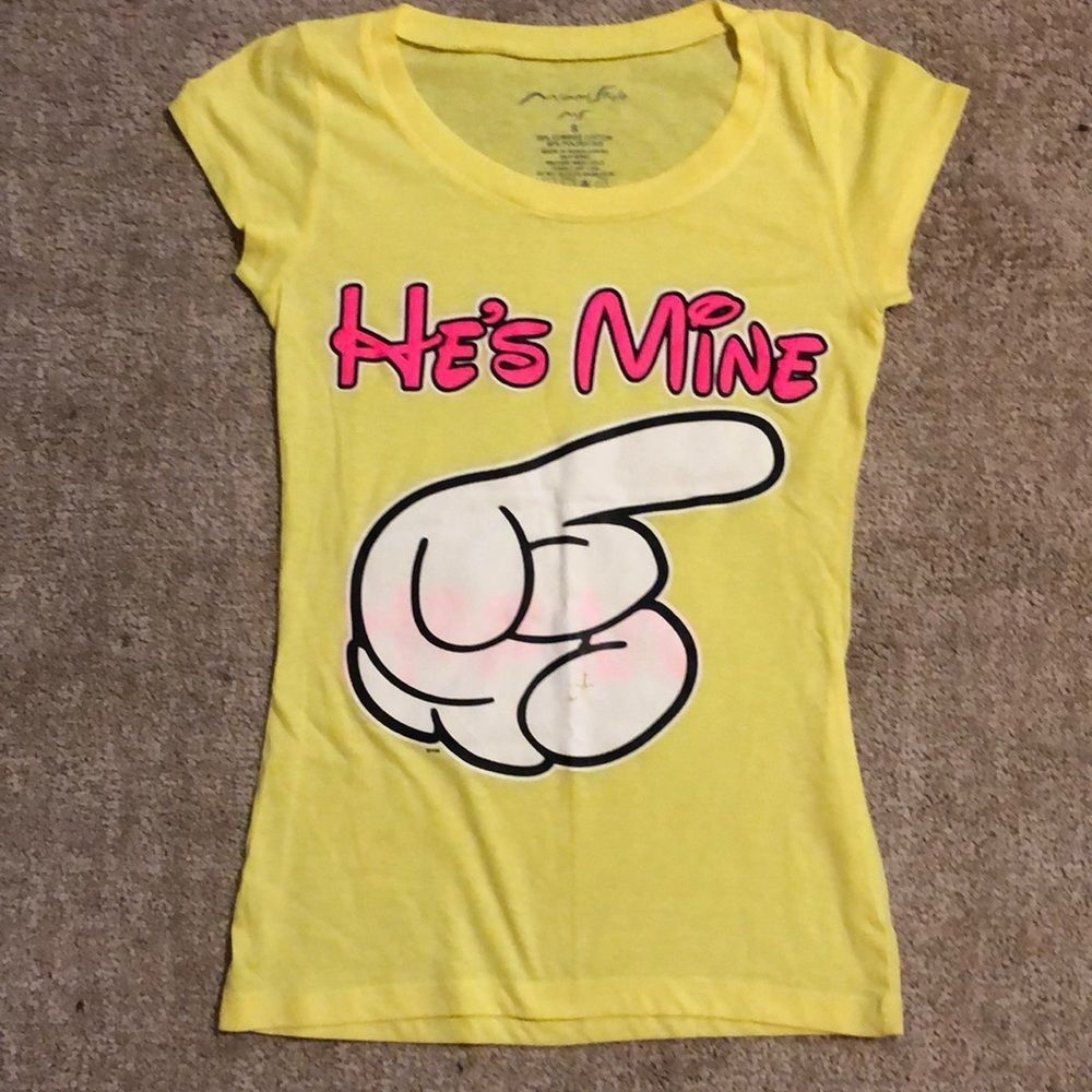 Small graphic tee- he’s mine